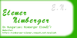 elemer nimberger business card